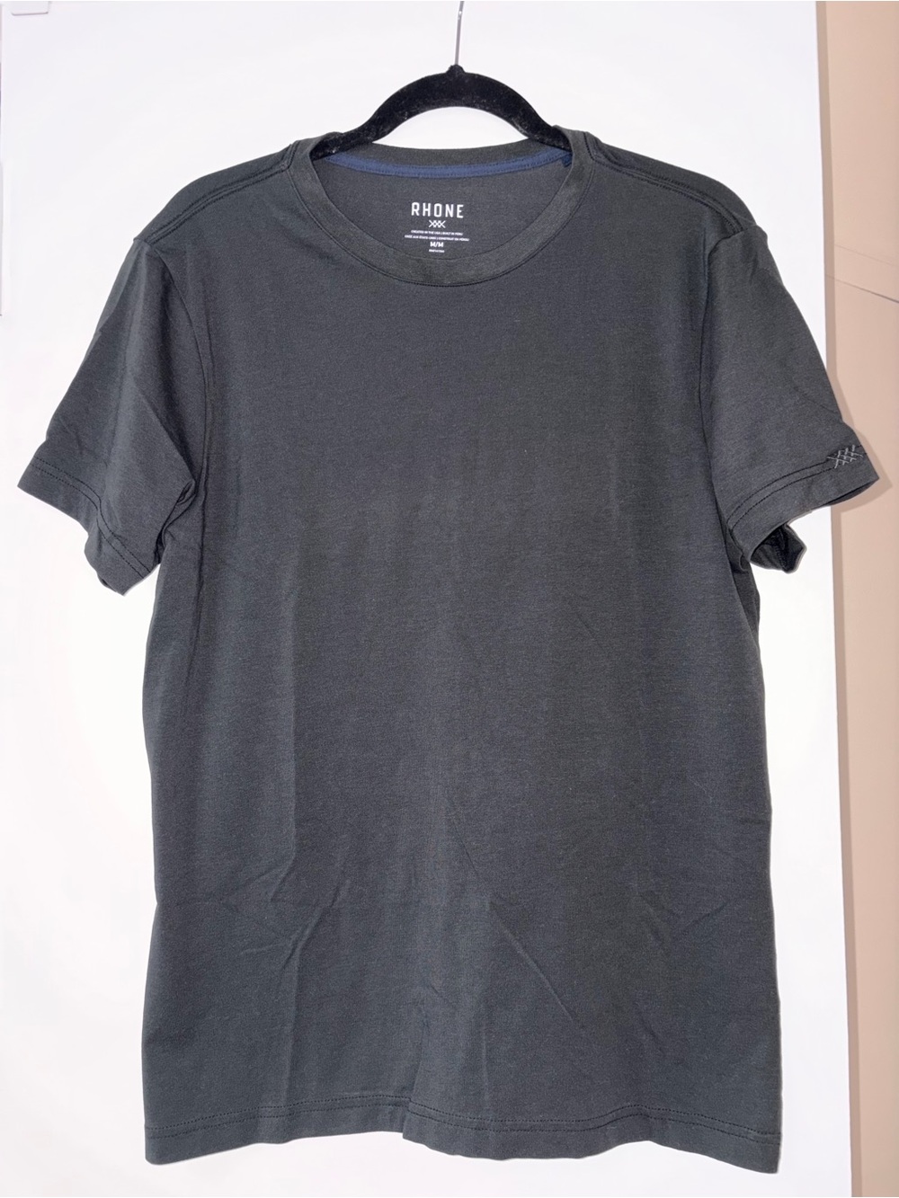 RHONE Gray Short Sleeve Crewneck Tee